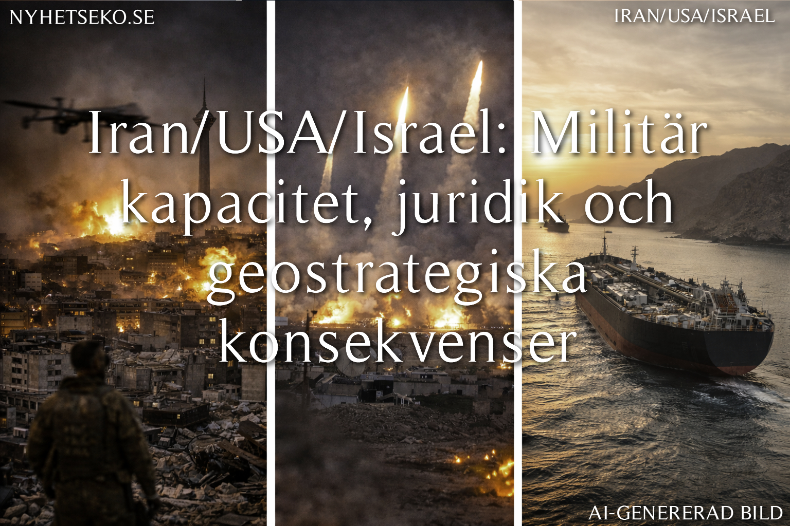 Militärhistoria Iran/USA/Israel: Militär kapacitet, juridik och geostrategiska konsekvenser
