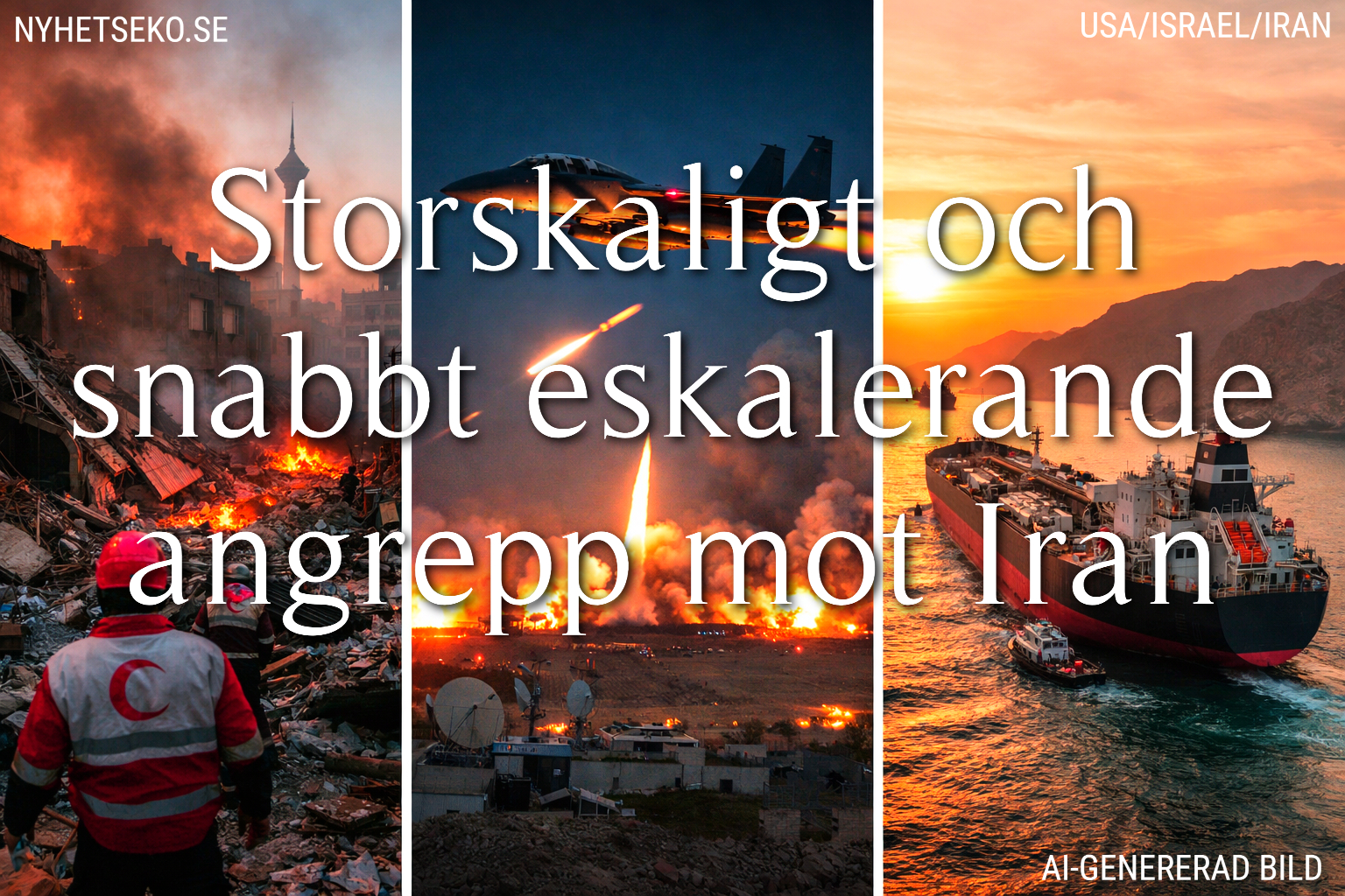 USA Storskaligt och snabbt eskalerande angrepp mot Iran